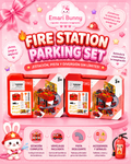 Fire Station Parking Set – Estación de Bomberos con Pista