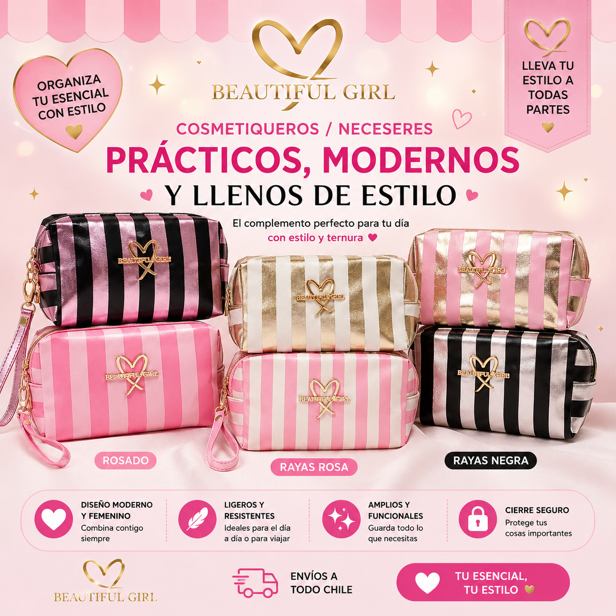 Cosmetiquero Neceser Beautiful Girl