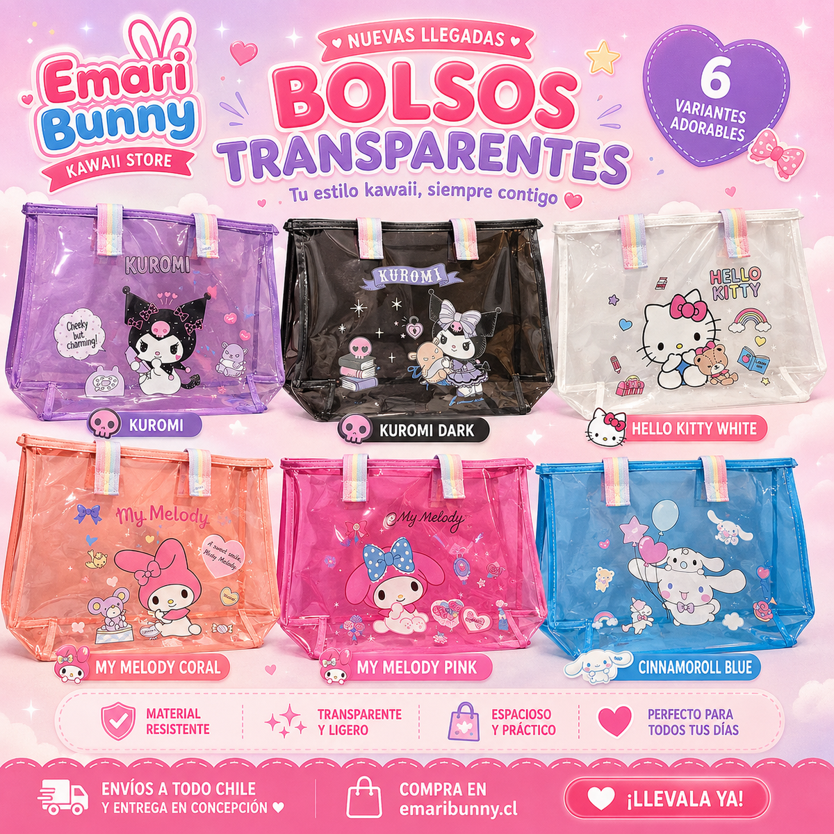 Bolsos Transparentes Sanrio