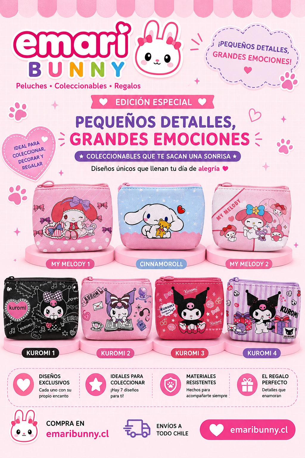 Monedero Sanrio con cierre