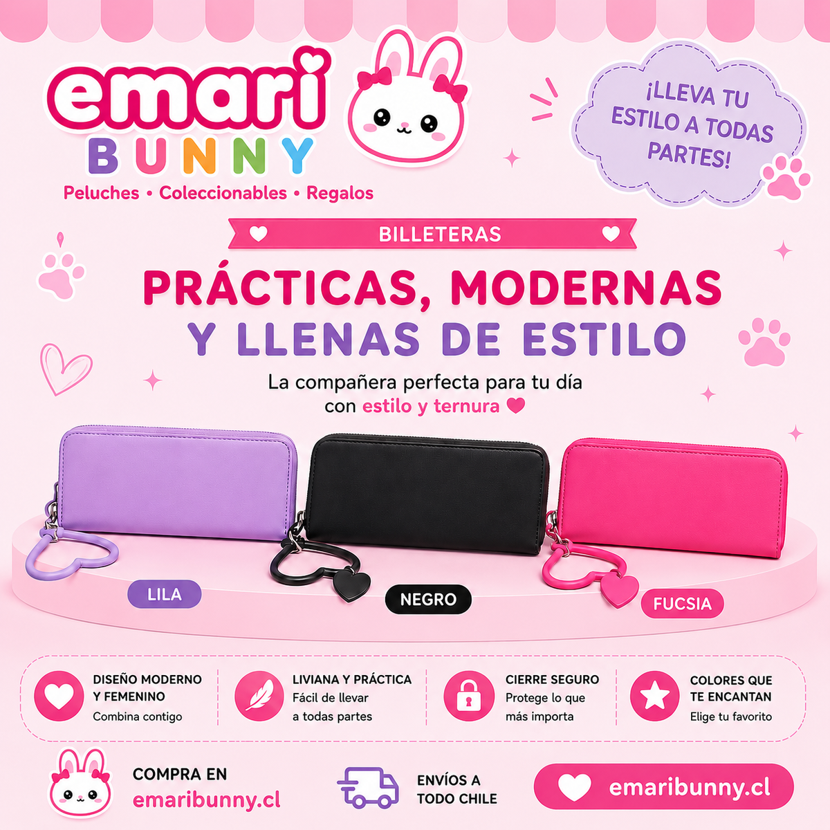Billetera con Argolla de Corazón