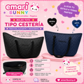Bolso tote tipo cestería con forro interior