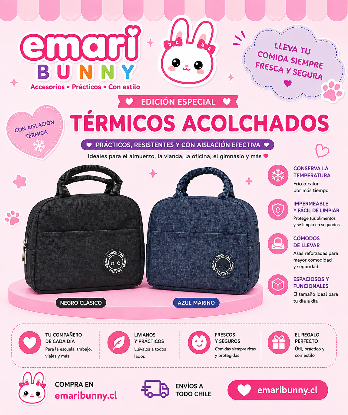 Bolso Térmico Acolchado para Alimentos