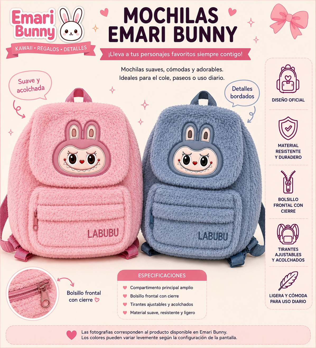 Mochila de Peluche Labubu