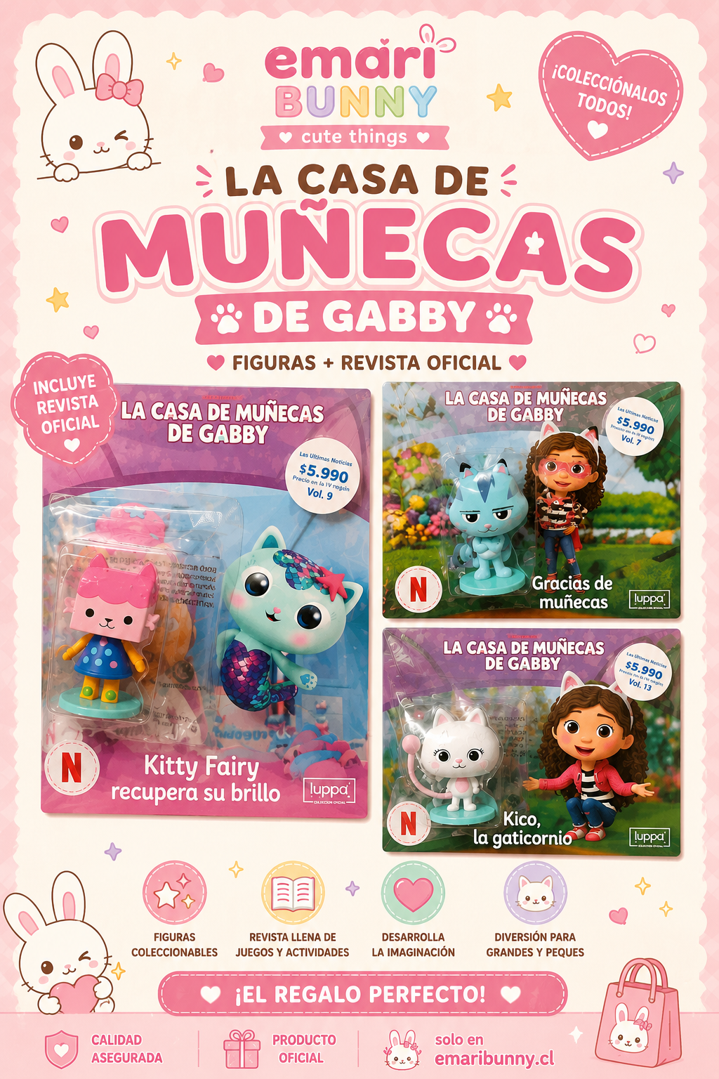 La Casa de Muñecas de Gabby | Figura Coleccionable + Revista Oficial