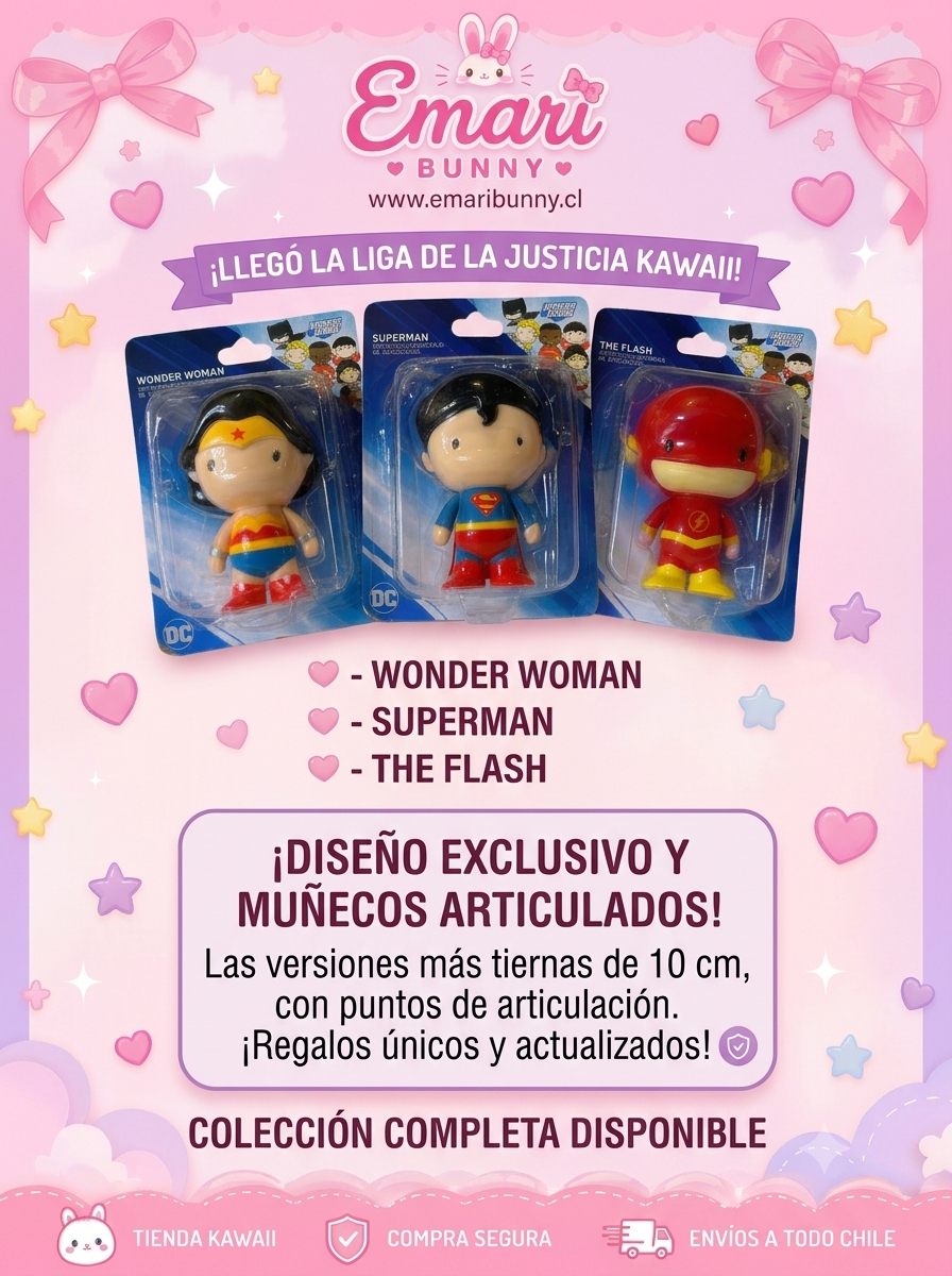 Liga de la Justicia Kawaii – Figuras Coleccionables DC