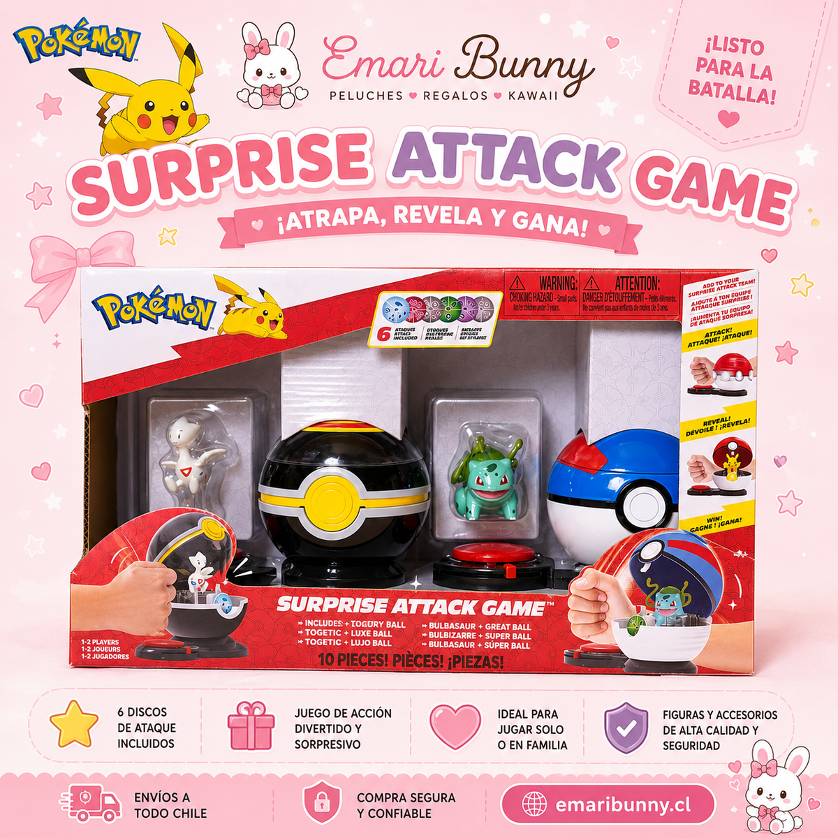 Pokémon Surprise Attack Game – Juego de Batalla Interactivo