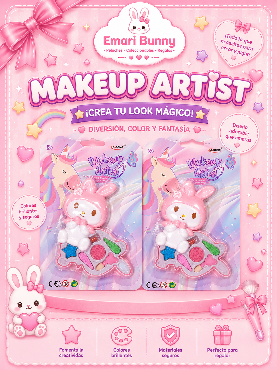 Set de Maquillaje Infantil Makeup Artist – Conejita