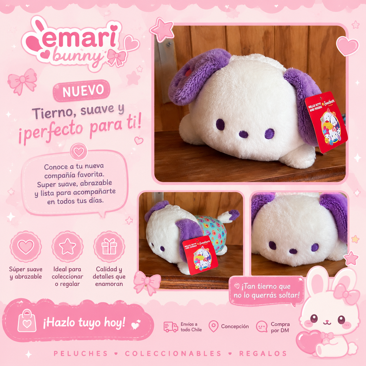 Peluche Pochacco – Hello Kitty and Friends