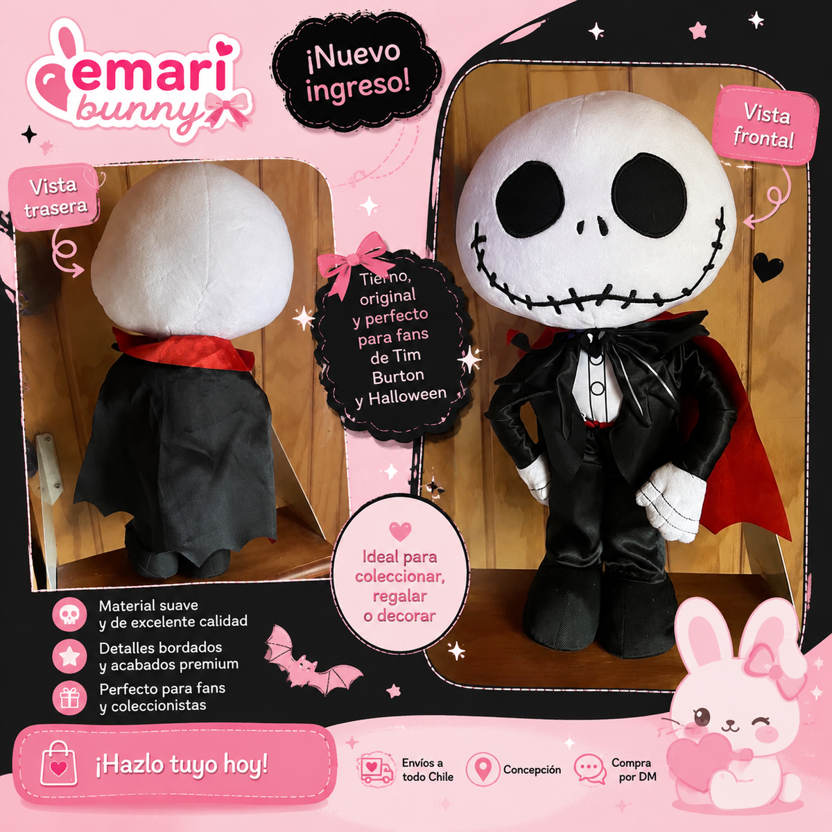 Peluche Jack Skellington – The Nightmare Before Christmas