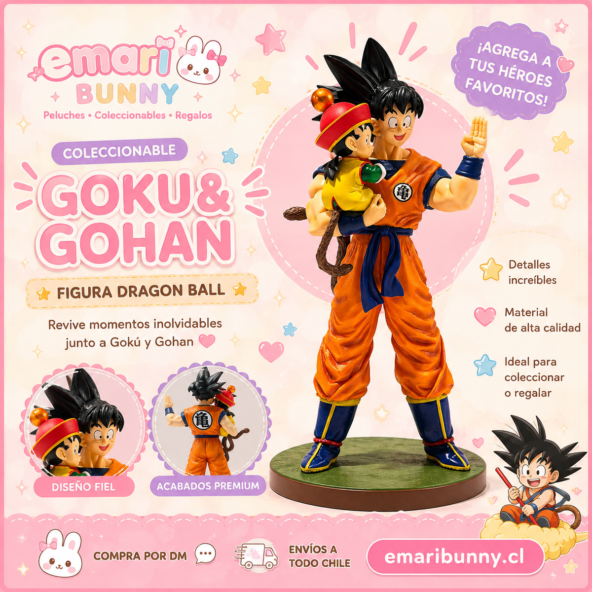 Figura Coleccionable Gokú & Gohan – Inspirada en Dragon Ball