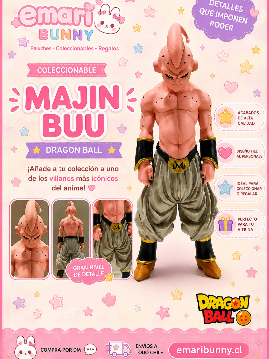 Figura Coleccionable Majin Buu – Inspirada en Dragon Ball