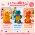 Figuras Pokémon – Pikachu, Squirtle y Charmander